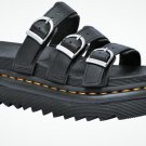 Dr Martens BLAIRE Black Leather 3-Strap Slide Sandals 9 US Women EU 41 UK7 NEW