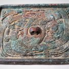 Antique Chinese Two Phoenix Bronze Mirror 9.5 CM