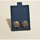 Vintage Sterling SilverWestern  Lucky Clover Horseshoe Stud Earrings