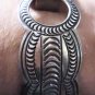 Sterling silver Navajo Watch or Coin Bezel Cuff Signed Wilbert Benally