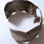 Sterling silver Navajo Watch or Coin Bezel Cuff Signed Wilbert Benally