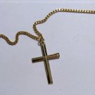 Vintage Gold Plated Christian Cross Necklace UNISEX
