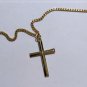 Vintage Gold Plated Christian Cross Necklace UNISEX