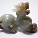 Antique Chinese Ming to Qing Hand Carved Jade Lion