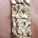 Vintage Gold Plated Nugget Style Link Bracelet  7-1/4"