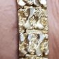 Vintage Gold Plated Nugget Style Link Bracelet  7-1/4"