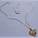 Vtg Sterling Gold Vermeil DISNEY Winnie Pooh Pendant Necklace 80s/90s by Lenox