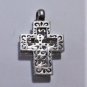 Vintage Sterling Silver Pearl or Gemstone Cage Cross pendant