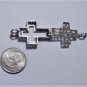 Vintage Sterling Silver Pearl or Gemstone Cage Cross pendant