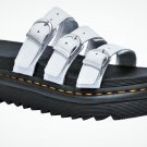 Dr Martens BLAIRE White Leather 3-Strap Slide Sandals 9 US Women EU 41 UK7 NEW