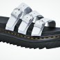 Dr Martens BLAIRE White Leather 3-Strap Slide Sandals 9 US Women EU 41 UK7 NEW