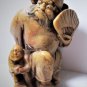 Antique Chinese Carved Shoushan Stone Statue of Immortal Zhongli Quan