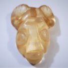 Ancient Rock Crystal Ram's Head Amulet Pendant