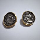 Vintage MMA Ancient Greek Coin Reproduction Clip On earrings