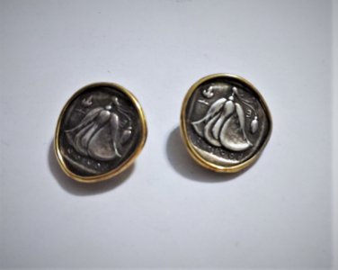 Vintage MMA Ancient Greek Coin Reproduction Clip On earrings