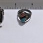 Vintage Sterling Silver Old Pawn Navajo Turquoise Coral 3 Rings Lot