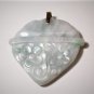 Vintage Chinese Jadeite 14K Bail Large Flowered Basket Pendant