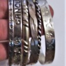 Vintage Sterling 925 Silver Bangles Stack Lot Collection TAXCO MEXICO Cancun