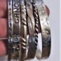 Vintage Sterling 925 Silver Bangles Stack Lot Collection TAXCO MEXICO Cancun
