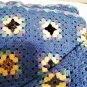 Vintage Handmade Crochet Granny Squares Afghan 78" x 70"