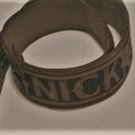 Vintage Hand Tooled Wide Leather Roper Belt w "NICK"