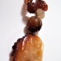 Necklace of Chinese Antique Mutton Fat & Red Jadeite Beads