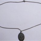 Antique Edwardian Sterling Silver Marcasite Christian Cross Relic Necklace
