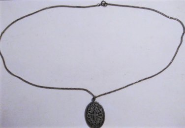 Antique Edwardian Sterling Silver Marcasite Christian Cross Relic Necklace