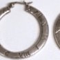 Vintage Sterling Silver Roman Numeral Hoop Earrings