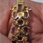 Vintage Sterling Silver Gold Vermeil Pave Gemstone Tennis Bracelet 8-1/4"