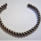 Vintage Old Pawn Navajo Harvey Era Sterling Wire Cable Twist Cuff Bracelet