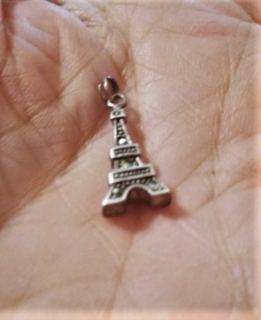 Vintage Sterling Silver PARIS Eiffel Tower Bracelet Charm or Necklace Pendant