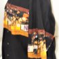 Vtg Wrangler NFR Print on Black Western Rockabilly Black Snap Rodeo Shirt XL