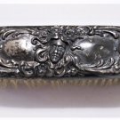 Antique Art Nouveau Repousee Woman Cameo Sterling Handle Bar Grooming Brush 7"