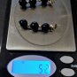Vintage 14k Big Black Onyx Dangle Drop Balls Stud Earrings Lot