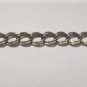 Vintage Sterling Silver Big Chunky Double Links Charm Bracelet 7-3/8"