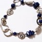 Vintage Sterling 925 Lapis Lazuli Bali Artisan Bracelet