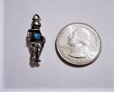Vintage Sterling Silver Native Snake Dancer Bracelet Charm or Necklace Pendant