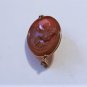 Beautiful Antique Victorian GF Neoclassical Greek Lady Glass Cameo Pin Brooch