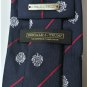 Donald J.Trump Signature Collection Diagonal Red Stripe Navy Armorial Silk Tie
