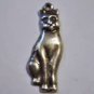 Vintage Sterling Silver Kitty Cat Charm Bracelet Charm or Necklace Pendant