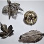 Vintage Sterling Silver Floral Organic Filigree Pin Brooch Lot Collection of 8