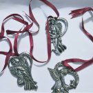 Vintage Gorham Silver Plated Angel Christmas Ornaments