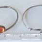 Vintage Sterling Silver Baltic Amber Bangles Lot
