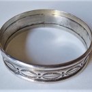 Southwest Navajo Tribal Stamped Sterling Silver Cuff Bracelet Lot M Chavez LRRR