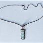 Vtg Sterling Silver Southwest Zuni Opal Inlaid Pendant Necklace 24"