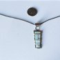 Vtg Sterling Silver Southwest Zuni Opal Inlaid Pendant Necklace 24"