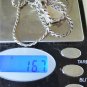 Vtg Sterling Silver Southwest Zuni Opal Inlaid Pendant Necklace 24"