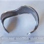 Vintage Sterling Silver Wide Modernist Wavy MEXICO Cuff Bracelet
