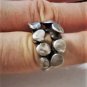 Vintage Sterling Silver Modernist Brutalist Artisan Ring Size 9
